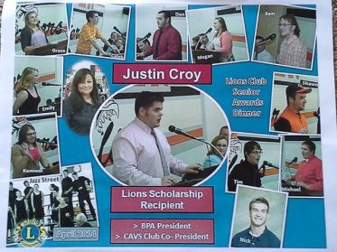 Justin Scholarship recipient
